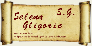 Selena Gligorić vizit kartica